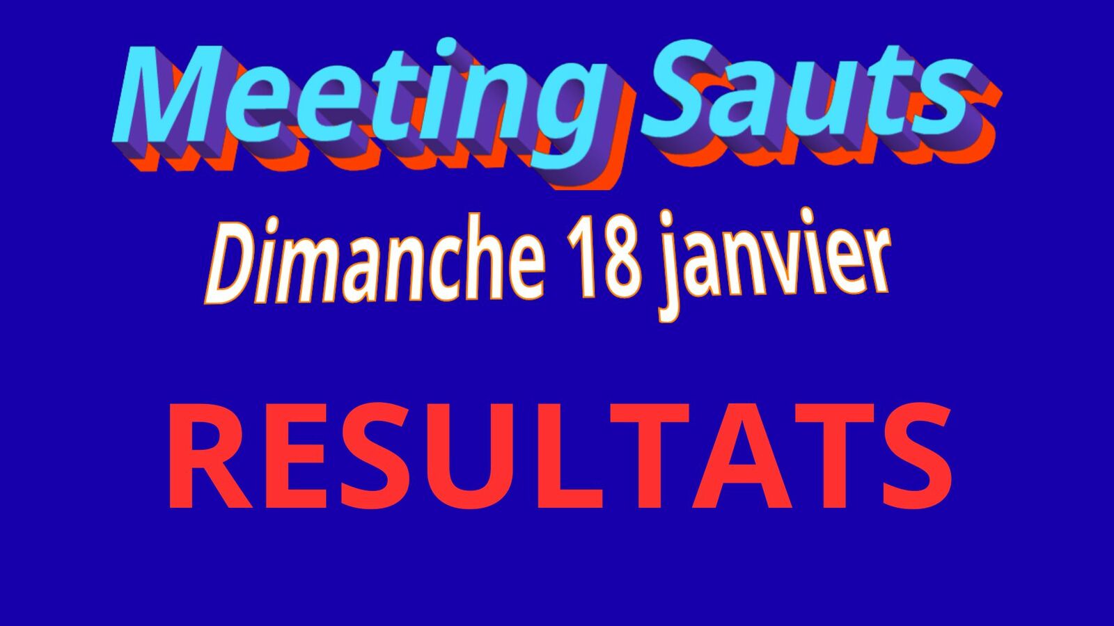 RESULTATS Meeting Sauts