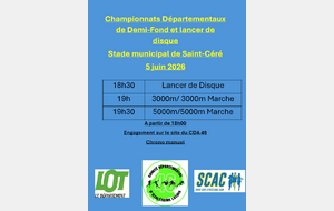 Championnat départemental de demis fond + Disques